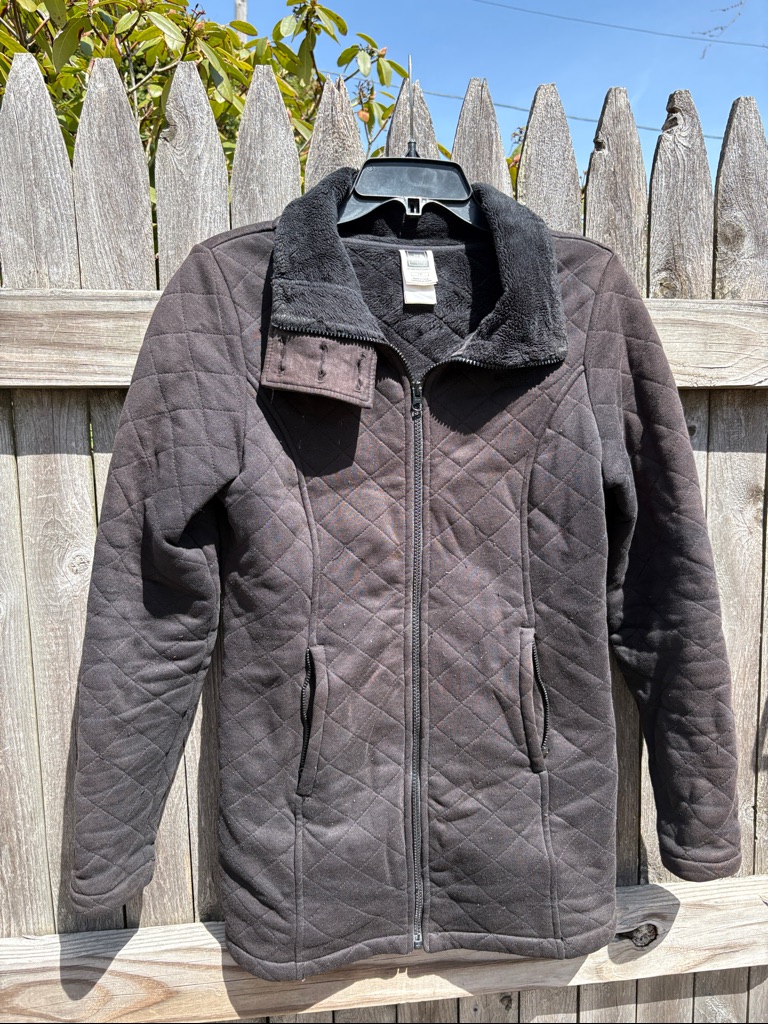 North Face Small Quilted Cotton Fleece Lined Coat!